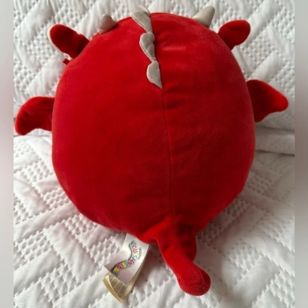Squishmallows Original Kellytoy Baidin Red Dragon 8 Inch Pillow Stuffed Animal - Picture 3 of 8